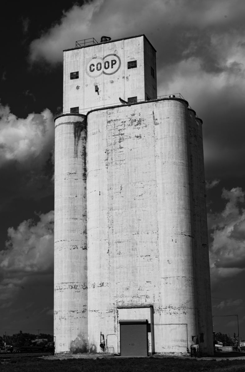 grain silo with coop on it